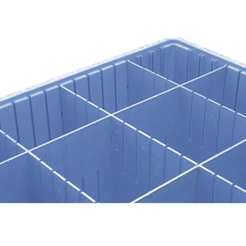 Dissipative Short Divider for TB92060BAS Tote Boxes, Blue, 9-1/4 x 5-1/2"